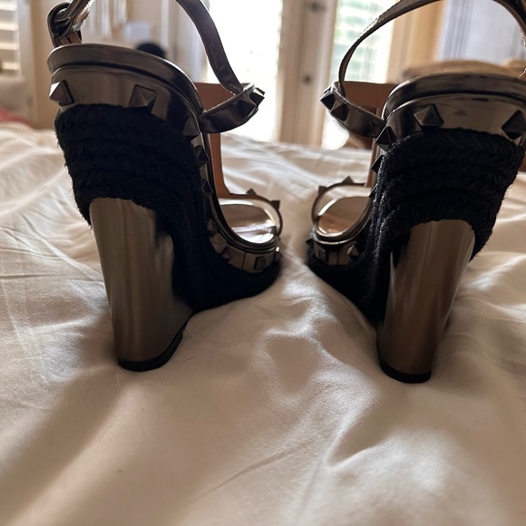 Valentino Metallic Studded Sandal Wedge SOLD - Picture 10 of 11